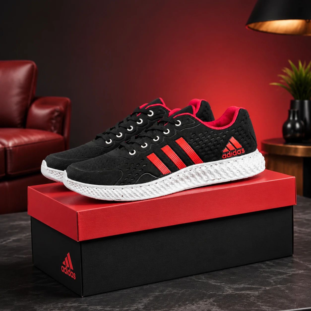 کفش ورزشی مردانه (T) مشکی قرمز مدل Alshen