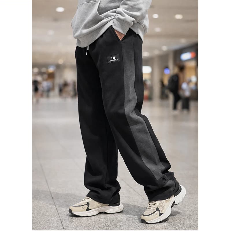 شلوار بنگال مردانه نوار پهن پایین دکمه مدل Mehrad-مشکی